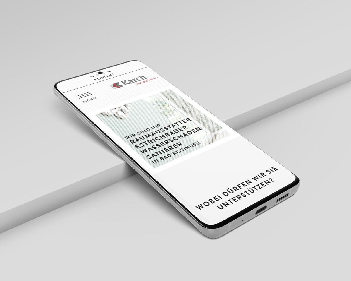 mobile Website Karch Raumausstattung Arnshausen